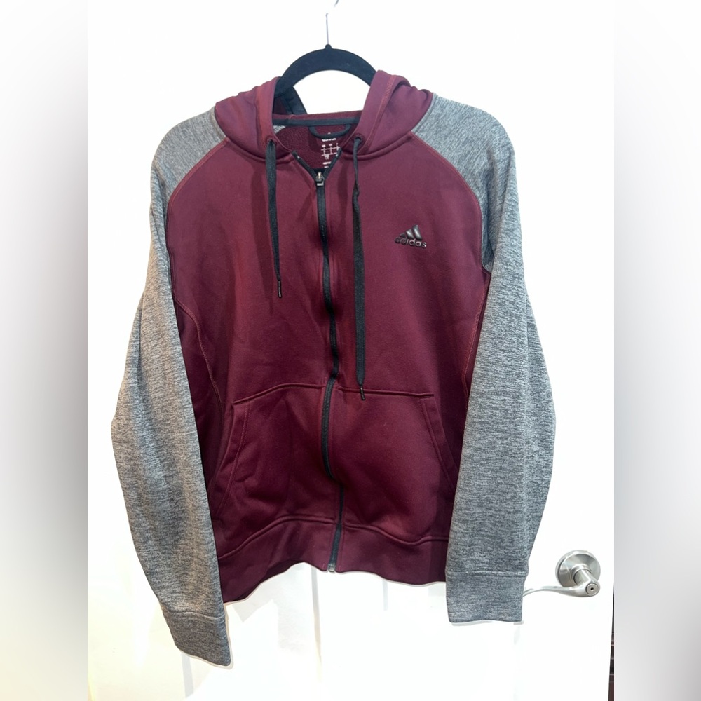 Maroon & Grey Adidas Sweatshirt
